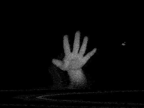 A gif of a hand grasping from the darkness